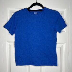 Vince Boys Pima Cotton Tee | Royal Blue | Size Kids M | Soft Designer Basic